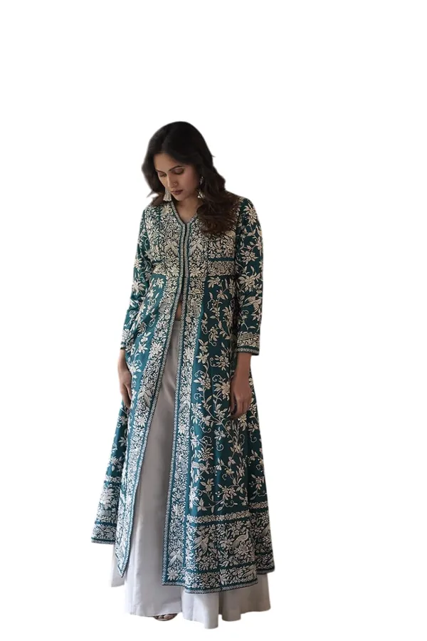 Black_Cotton_Embroidery_Straight_Kurti_Pant_With_Dupatta_Set_For_Women