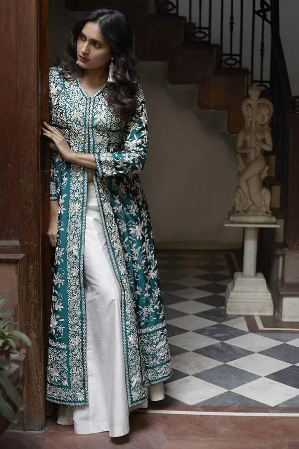Black_Cotton_Embroidery_Straight_Kurti_Pant_With_Dupatta_Set_For_Women