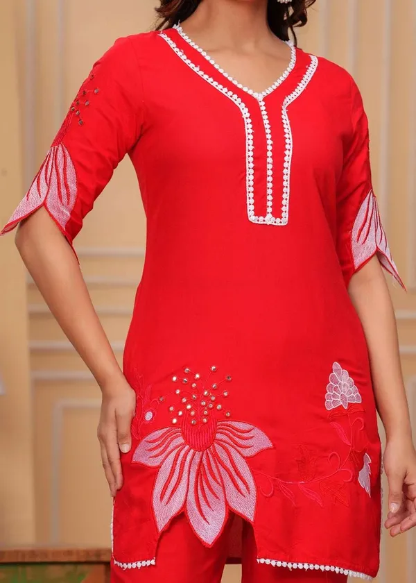 Black_Cotton_Embroidery_Straight_Kurti_Pant_With_Dupatta_Set_For_Women