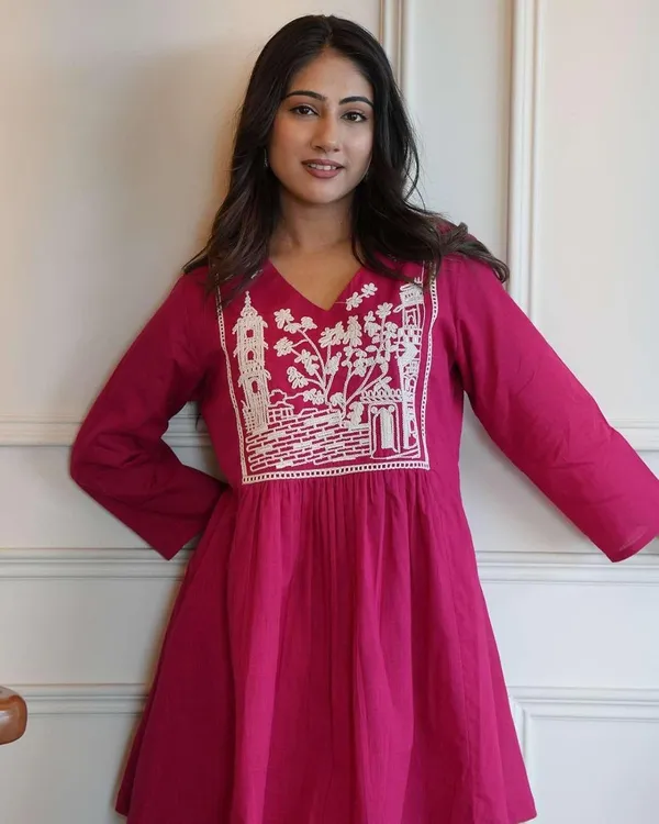 Black_Cotton_Embroidery_Straight_Kurti_Pant_With_Dupatta_Set_For_Women
