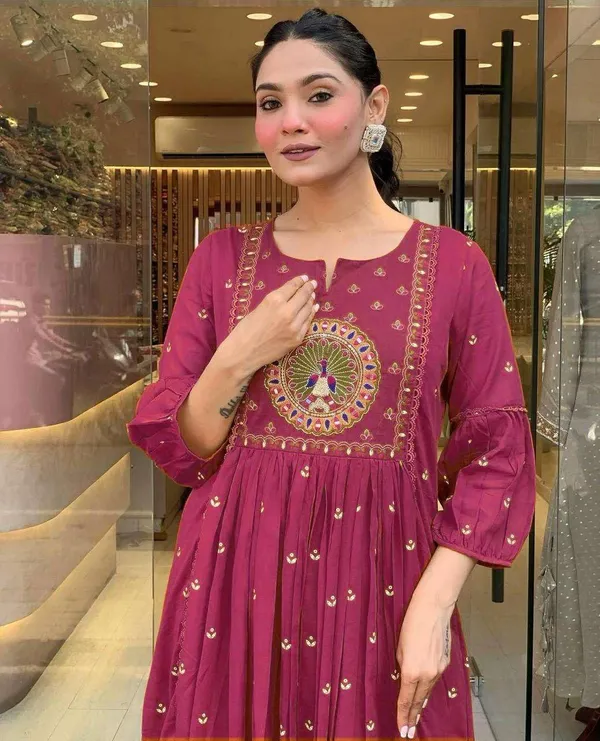 Black_Cotton_Embroidery_Straight_Kurti_Pant_With_Dupatta_Set_For_Women