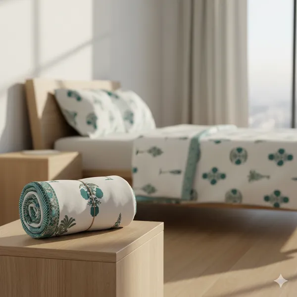 Ananta_See_Green_Cotton_Premium_&_Elegant_Printed_Single_Dohar_(_60"_X_90"_)By_Sabhinjo
