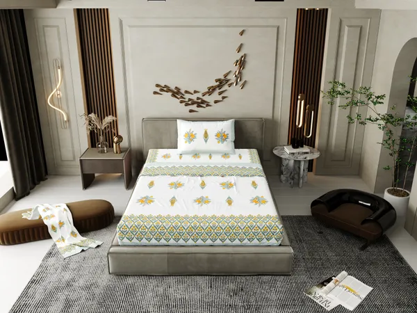 Ananta_Yellow_Cotton_Premium_&_Elegant_Printed_Single_Bedsheet_(_60"_X_90"_)__With_1_Pillow_Cover_(_17"_X_27"_)_By_Sabhinjo