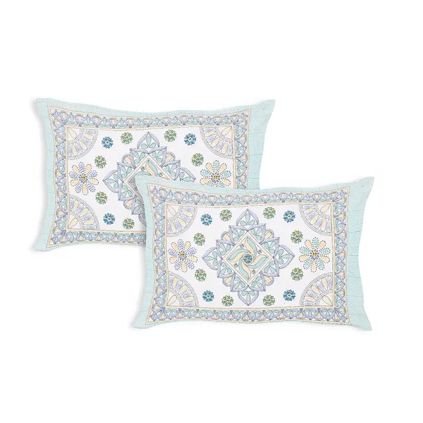 Kathakashida_green_elegant_thread_print_double_king_size_bedsheet_(90"X108")_with_2_pillow_covers_(17"X27")_By_Sabhinjo
