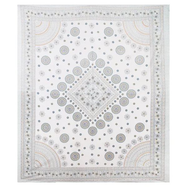 Kathakashida_green_elegant_thread_print_double_king_size_bedsheet_(90"X108")_with_2_pillow_covers_(17"X27")_By_Sabhinjo