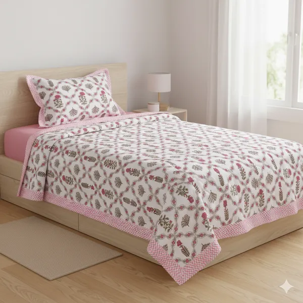 Ananta_Pink_Cotton_Premium_&_Elegant_Printed_Single_Rajai_(_60"_X_90"_)By_Sabhinjo
