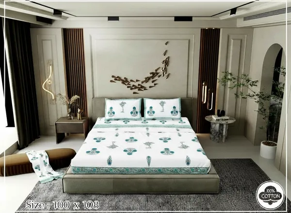 Ananta_See_Green_Cotton_Premium_&_Elegant_Printed_Double_Bedsheet_(_100"_X_108"_)__With_2_Pillow_Covers_(_17"_X_27"_)_By_Sabhinjo