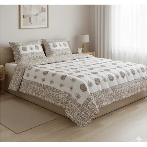 Ananta_Brown_Cotton_Premium_&_Elegant_Printed_Double_Rajai_(_90"_X_108"_)By_Sabhinjo