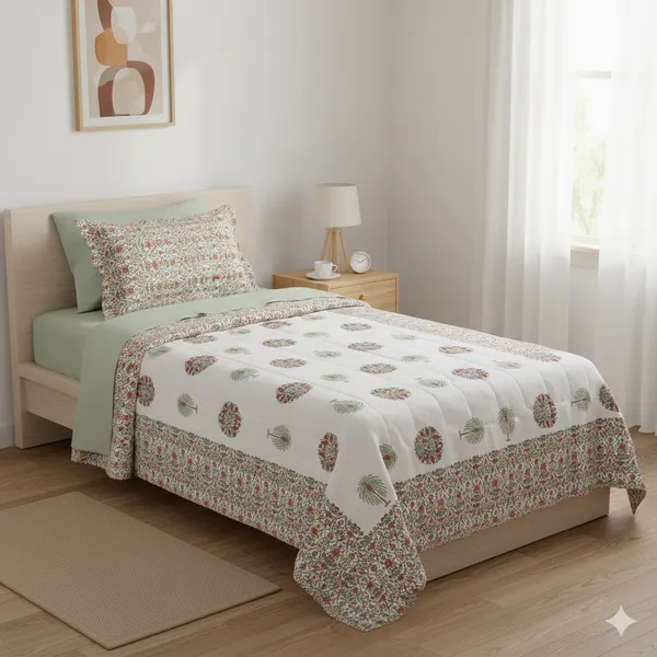 Ananta_Brown_Cotton_Premium_&_Elegant_Printed_Single_Rajai_(_60"_X_90"_)By_Sabhinjo