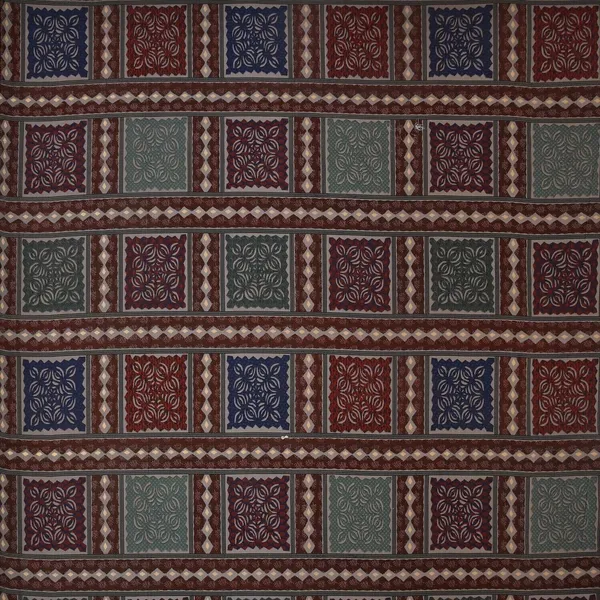 Bagru_Gold_Brown_Cotton_Premium_&_Elegant_Checkered_King_Size_Bedsheet_(90"X108")_With_2_Pillow_Covers_(_17"_X_27"_)_By_Sabhinjo