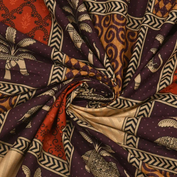 Bagru_Gold_Brown_Cotton_Premium_&_Elegant_Animal_King_Size_Bedsheet_(90"X108")__With_2_Pillow_Covers_(_17"_X_27"_)_By_Sabhinjo