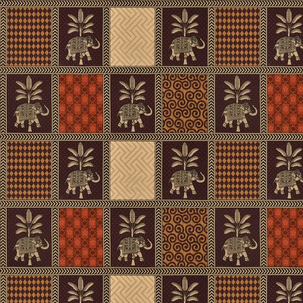 Bagru_Gold_Brown_Cotton_Premium_&_Elegant_Animal_King_Size_Bedsheet_(90"X108")__With_2_Pillow_Covers_(_17"_X_27"_)_By_Sabhinjo