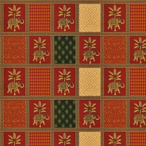Bagru_Gold_Orange_Cotton_Premium_&_Elegant_Animal_King_Size_Bedsheet_(90"X108")__With_2_Pillow_Covers_(_17"_X_27"_)_By_Sabhinjo