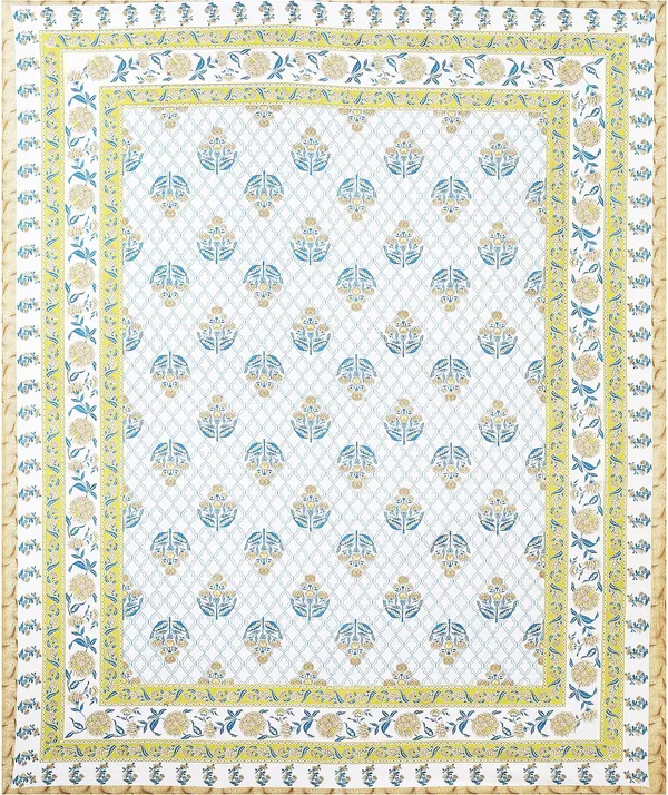 Block_Green_Cotton_Premium_&_Elegant_Jaipuri_Prints_Bedsheet_(_90"X_108"_)__With_2_Pillow_Covers_(_17"_X_27"_)_By_Sabhinjo