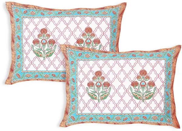 Block_Multicolor_Cotton_Premium_&_Elegant_Jaipuri_Prints_Bedsheet_(_90"_X_108"_)__With_2_Pillow_Covers_(_17"_X_27"_)_By_Sabhinjo
