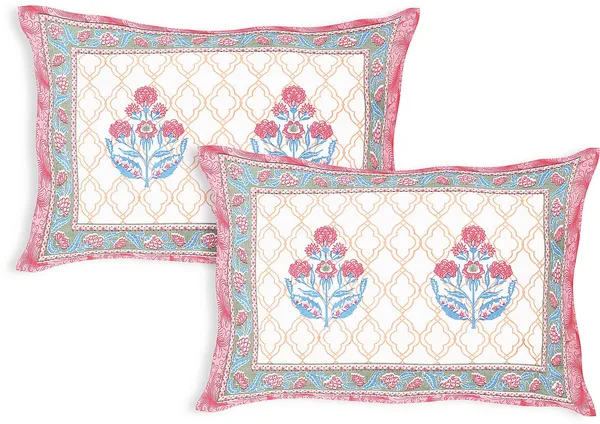 Block_Peach_Cotton_Premium_&_Elegant_Jaipuri_Prints_Bedsheet_(_90"_X_108"_)__With_2_Pillow_Covers_(_17"_X_27"_)_By_Sabhinjo