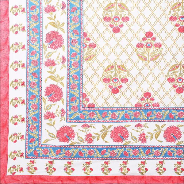 Block_Pink_Cotton_Premium_&_Elegant_Jaipuri_Prints_Bedsheet_(_90"_X_108"_)__With_2_Pillow_Covers_(_17"_X_27"_)_By_Sabhinjo