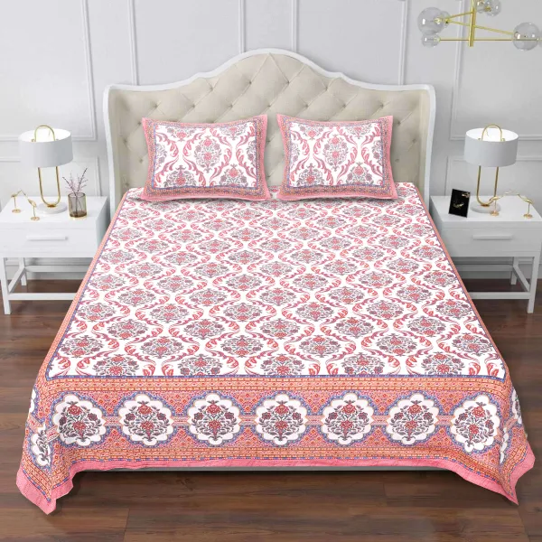 Block_Print_Pink_Cotton_Premium_&_Elegant_Jaipuri_Prints_Bedsheet_(_90"_X_108"_)__With_2_Pillow_Covers_(_17"_X_27"_)_By_Sabhinjo