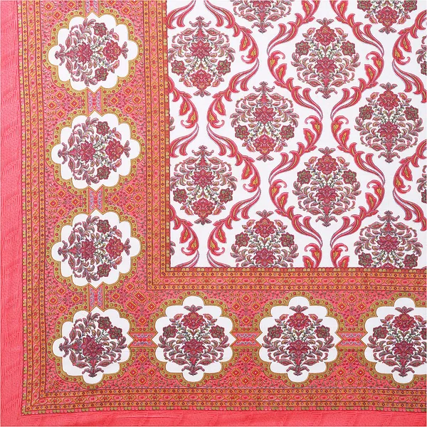 Block_Red_Cotton_Premium_&_Elegant_Jaipuri_Prints_Bedsheet_(_90"X_108"_)__With_2_Pillow_Covers_(_17"_X_27"_)_By_Sabhinjo