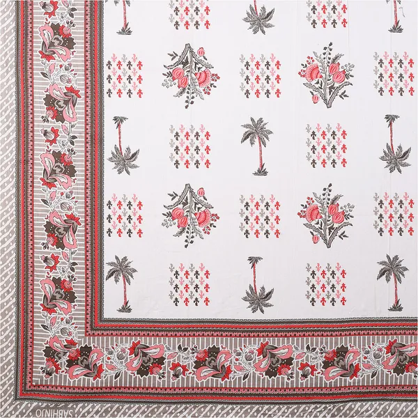 Block_Grey_&_Red_Cotton_Premium_&_Elegant_Printed_Bedsheet_(_90"_X_108"_)__With_2_Pillow_Covers_(_17"_X_27"_)_By_Sabhinjo
