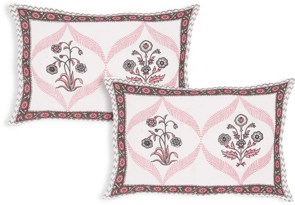 Block_Red_&_White_Cotton_Premium_&_Elegant_Printed_Bedsheet_(_90"_X_108"_)__With_2_Pillow_Covers_(_17"_X_27"_)_by_Sabhinjo