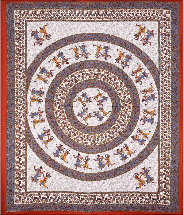 Rajasthani_Multicolor_Cotton_Premium_&_Elegant_Printed_Bedsheet_(_90"_X_108"_)_With_2_Pillow_Covers_(_17"_X_27"_)_By_Sabhinjo