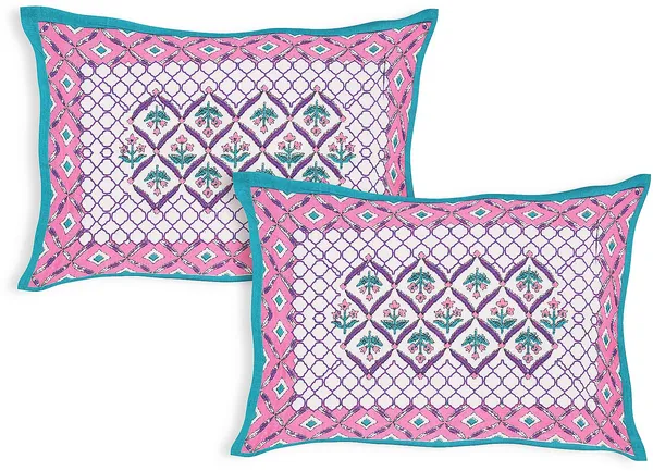Rajasthani_Green_&_Pink_Cotton_Premium_&_Elegant_Printed_Bedsheet_(_90"_X_108"_)__With_2_Pillow_Covers_(_17"_X_27"_)_By_Sabhinjo