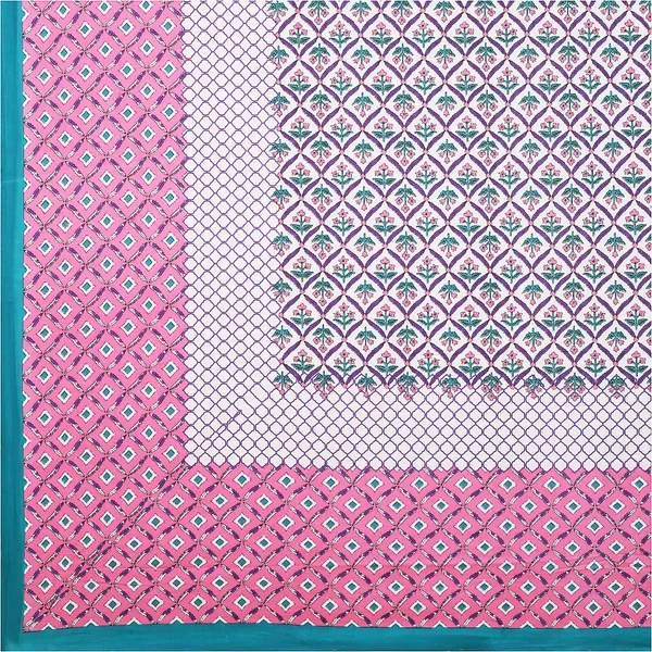 Rajasthani_Green_&_Pink_Cotton_Premium_&_Elegant_Printed_Bedsheet_(_90"_X_108"_)__With_2_Pillow_Covers_(_17"_X_27"_)_By_Sabhinjo