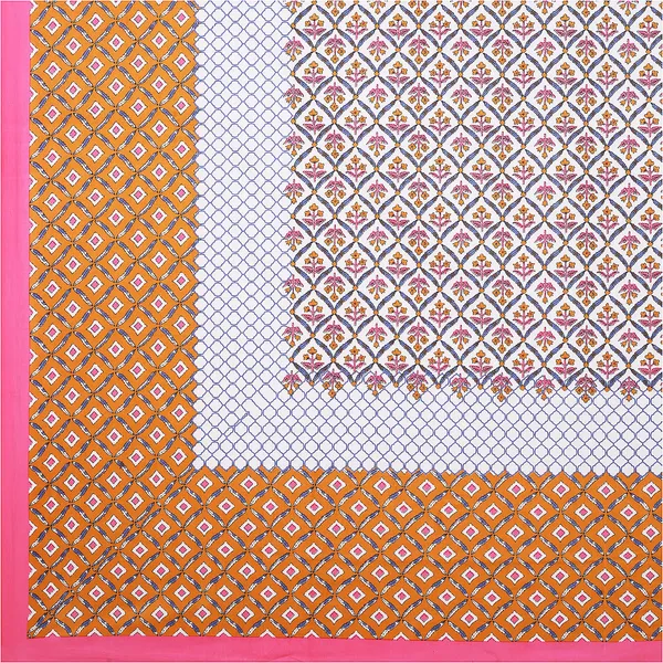 Rajasthani_Pink_&_Orange_Cotton_Premium_&_Elegant_Printed_Bedsheet_(_90"_X_108"_)__With_2_Pillow_Covers_(_17"_X_27"_)_By_Sabhinjo