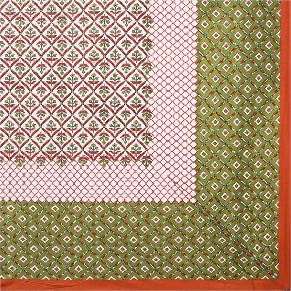 Rajasthani_Red_&_Green_Cotton_Premium_&_Elegant_Printed_Bedsheet_(_90"_X_108"_)__With_2_Pillow_Covers_(_17"_X_27"_)_By_Sabhinjo