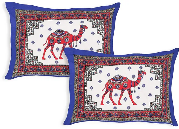 Rajasthani_Blue_&_Red_Cotton_Premium_&_Elegant_Printed_Bedsheet_(_90"_X_108"_)_With_2_Pillow_Covers_(_17"_X_27"_)_By_Sabhinjo
