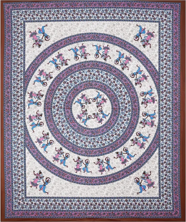 Rajasthani_Brown_&_Pink_Cotton_Premium_&_Elegant_Printed_Bedsheet_(_90"_X_108"_)__With_2_Pillow_Covers_(_17"_X_27"_)_By_Sabhinjo