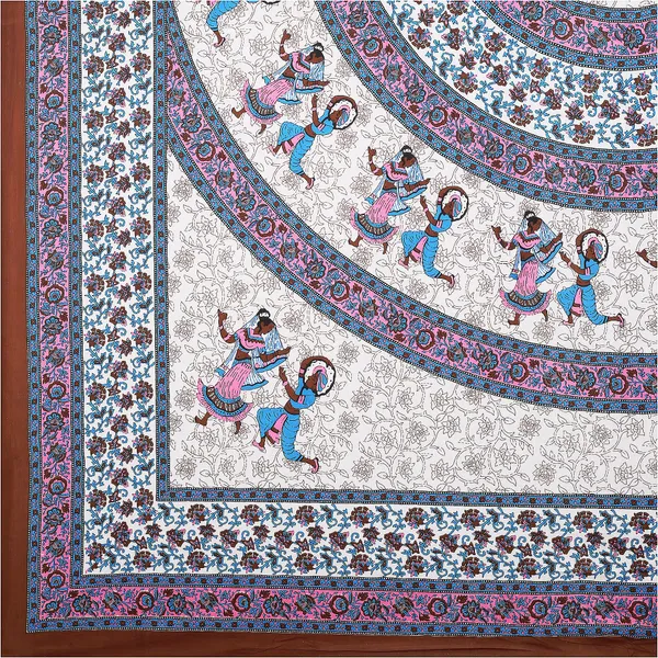 Rajasthani_Brown_&_Pink_Cotton_Premium_&_Elegant_Printed_Bedsheet_(_90"_X_108"_)__With_2_Pillow_Covers_(_17"_X_27"_)_By_Sabhinjo
