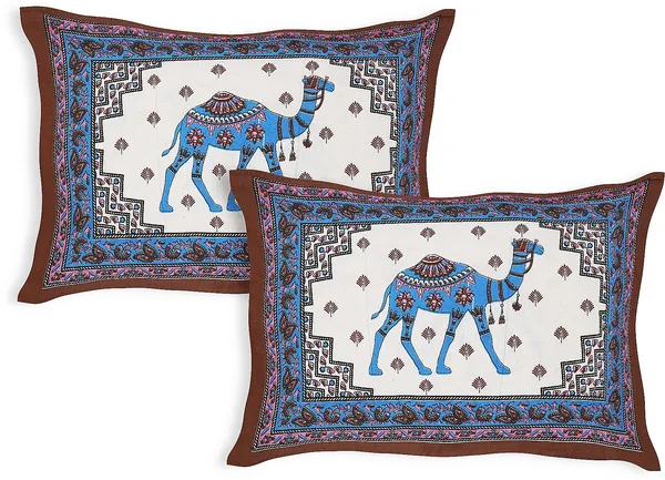 Rajasthani_Maroon_&_Blue_Cotton_Premium_&_Elegant_Printed_Bedsheet_(_90"_X_108"_)__With_2_Pillow_Covers_(_17"_X_27"_)_By_Sabhinjo
