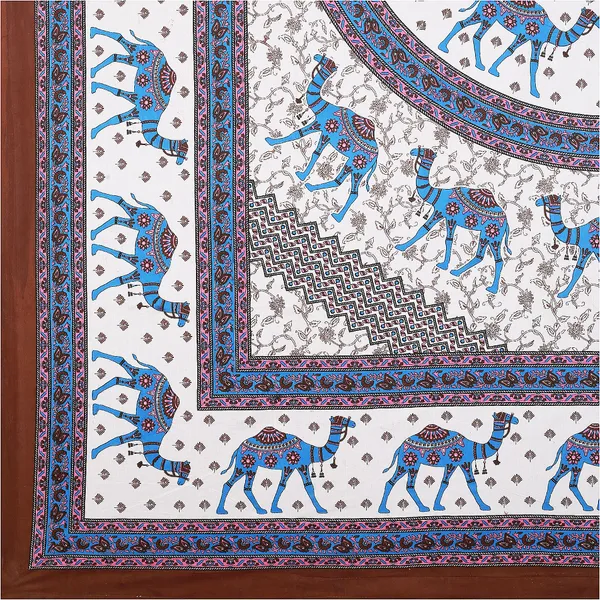Rajasthani_Maroon_&_Blue_Cotton_Premium_&_Elegant_Printed_Bedsheet_(_90"_X_108"_)__With_2_Pillow_Covers_(_17"_X_27"_)_By_Sabhinjo