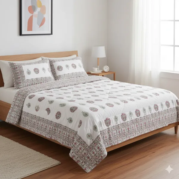 Ananta_Pink_Cotton_Premium_&_Elegant_Printed_Double_Rajai_(_90"_X_108"_)By_Sabhinjo