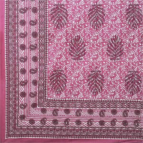 Dabu_Pink_Cotton_Premium_&_Elegant_Jaipuri_Prints_Bedsheet_(_90"_X_108"_)__With_2_Pillow_Covers_(_17"_X_27"_)__By_Sabhinjo