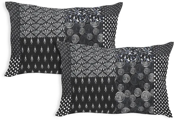 Dabu_Black_Cotton_Premium_&_Elegant_Jaipuri_Prints_Bedsheet_(_90"_X_108"_)__With_2_Pillow_Covers_(_17"_X_27"_)_By_Sabhinjo