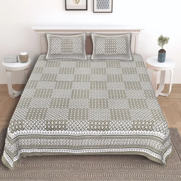 Florina_Grey_Cotton_Premium_&_Elegant_Jaipuri_Prints_Bedsheet_(_90"_X_108"_)__With_2_Pillow_Covers_(_17"_X_27"_)_By_Sabhinjo