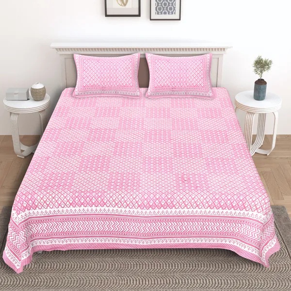 Florina_Pink_Cotton_Premium_&_Elegant_Jaipuri_Prints_Bedsheet_(_90"_X_108"_)__With_2_Pillow_Covers_(_17"_X_27"_)_By_Sabhinjo
