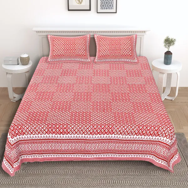 Florina_Red_Cotton_Premium_&_Elegant_Jaipuri_Prints_Bedsheet_(_90"_X_108"_)__With_2_Pillow_Covers_(_17"_X_27"_)_By_Sabhinjo