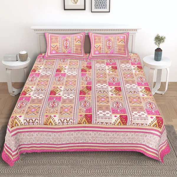 Florina_Pink_Cotton_Premium_&_Elegant_Jaipuri_Prints_Bedsheet_(_90"_X_108"_)__With_2_Pillow_Covers_(_17"_X_27"_)_By_Sabhinjo