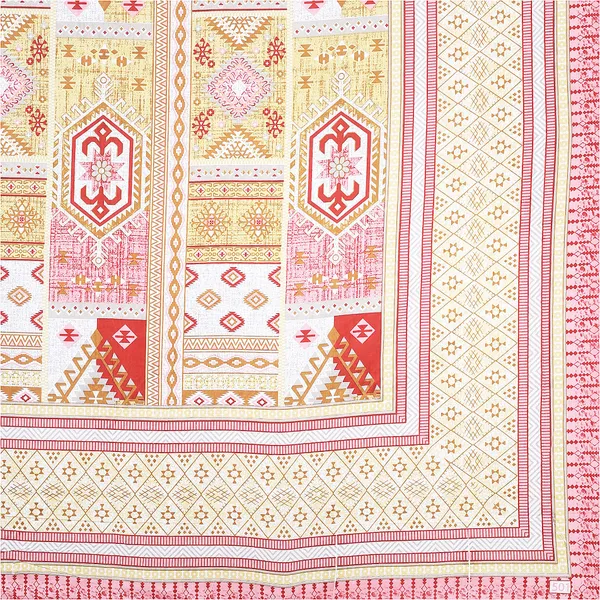 Florina_Red_&_Yellow_Cotton_Premium_&_Elegant_Jaipuri_Prints_Bedsheet_(_90"_X_108"_)__With_2_Pillow_Covers_(_17"_X_27"_)_By_Sabhinjo