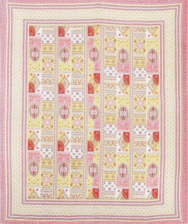Florina_Red_&_Yellow_Cotton_Premium_&_Elegant_Jaipuri_Prints_Bedsheet_(_90"_X_108"_)__With_2_Pillow_Covers_(_17"_X_27"_)_By_Sabhinjo