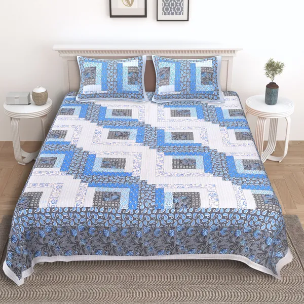 Florina_Blue_Cotton_Premium_&_Elegant_Jaipuri_Prints_Bedsheet_(_90"_X_108"_)__With_2_Pillow_Covers_(_17"_X_27"_)_By_Sabhinjo