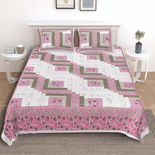 Florina_Pink_Cotton_Premium_&_Elegant_Jaipuri_Prints_Bedsheet_(_90"_X_108"_)__With_2_Pillow_Covers_(_17"_X_27"_)_By_Sabhinjo