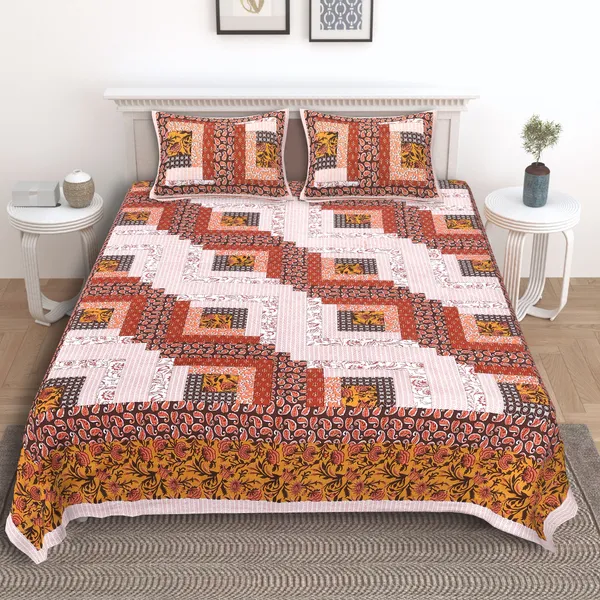 Florina_Yellow_Cotton_Premium_&_Elegant_Jaipuri_Prints_Bedsheet_(_90"_X_108"_)__With_2_Pillow_Covers_(_17"_X_27"_)_By_Sabhinjo