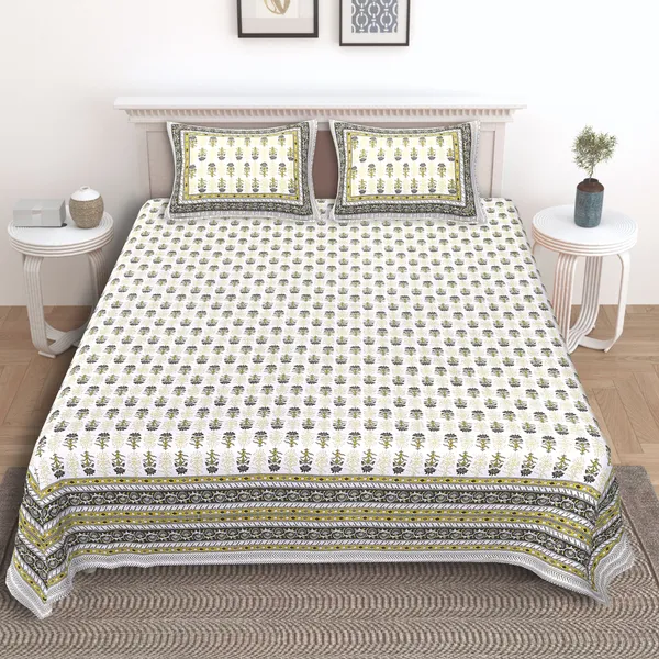 Florina_Green_Cotton_Premium_&_Elegant_Jaipuri_Prints_Bedsheet_(_90"_X_108"_)__With_2_Pillow_Covers_(_17"_X_27"_)_By_Sabhinjo