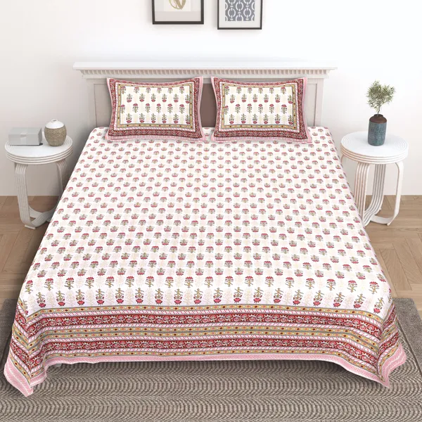 Florina_Red_Cotton_Premium_&_Elegant_Jaipuri_Prints_Bedsheet_(_90"X_108"_)_With_2_Pillow_Covers_(_17"_X_27"_)_By_Sabhinjo