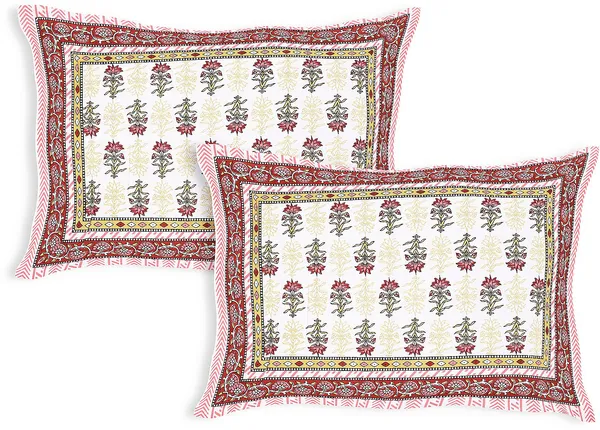 Florina_Red_Cotton_Premium_&_Elegant_Jaipuri_Prints_Bedsheet_(_90"X_108"_)_With_2_Pillow_Covers_(_17"_X_27"_)_By_Sabhinjo